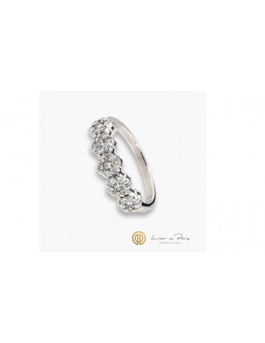 Alliance Or Blanc 18K, Diamants