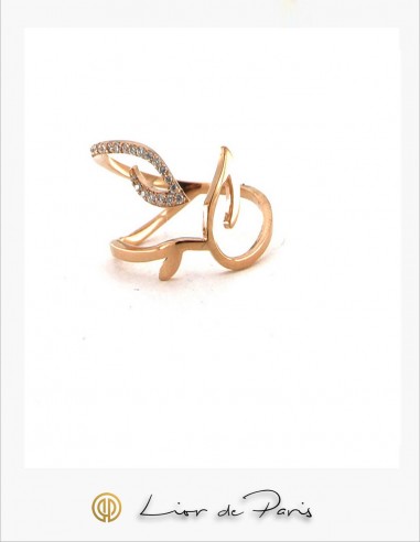 Bague  Or Rose 18K, Diamants