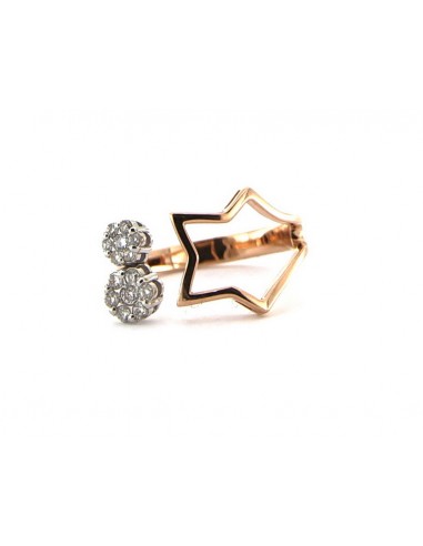Bague Diamant Or Blanc et Rose 18k